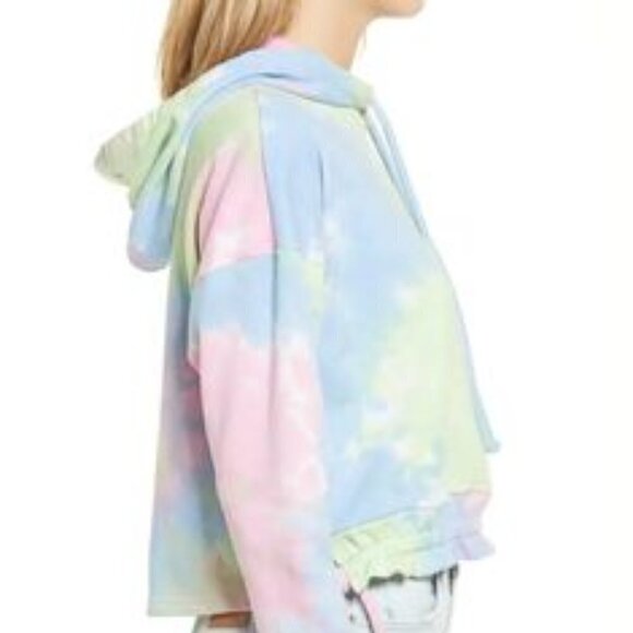 Blank NYC Womens Hoodie Pastel Tie-Dye Sweatshirt Medium - Picture 4 of 11